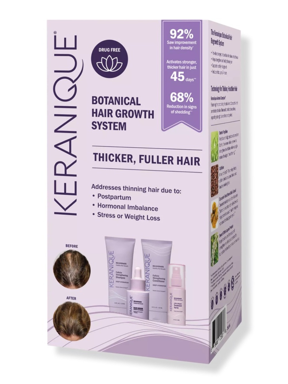 Keranique Botanical Hair Growth System